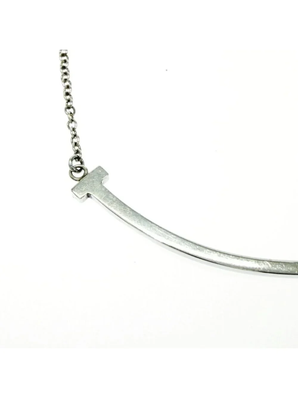 Tiffany & Co Silver T Smile Necklace